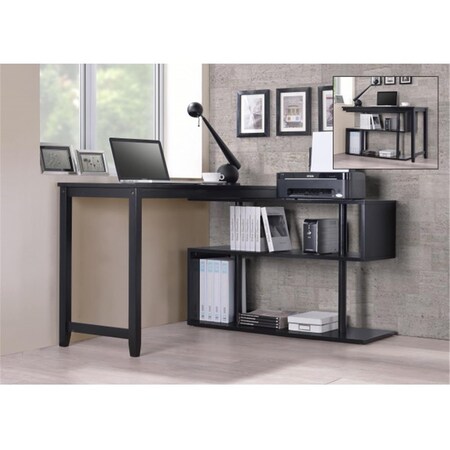 International Caravan Virginia II Swing Out Desk, Black DF-104-DBK